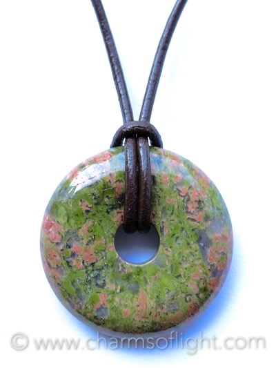 Unakite Donut Necklace